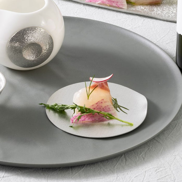 Kết cấu vải/Băng nứt Nousaku Handmade Suzumaru Plate