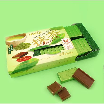 Meiji Matcha Chocolate Box - Rich and Creamy Matcha Tea-infused Milk Chocolate (26 Sheets x 6 Boxes)